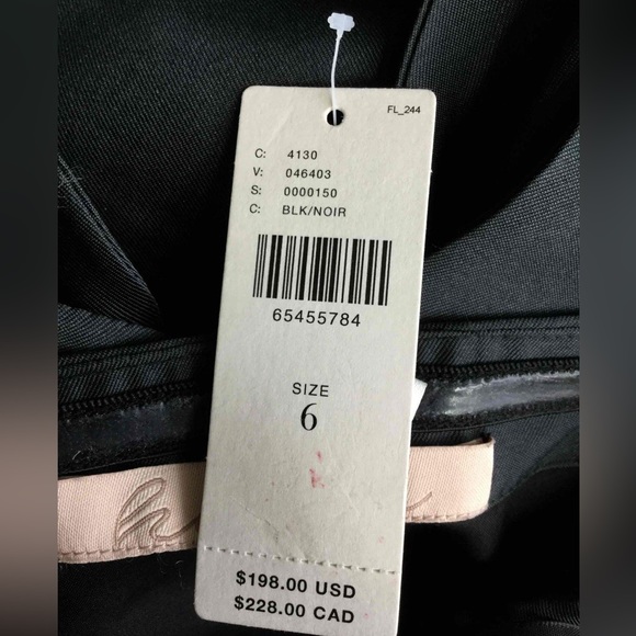 NWT Anthropologie Hutch Slim Bow-Back Midi Dress $198 Black Strapless Cocktail - Picture 11 of 12